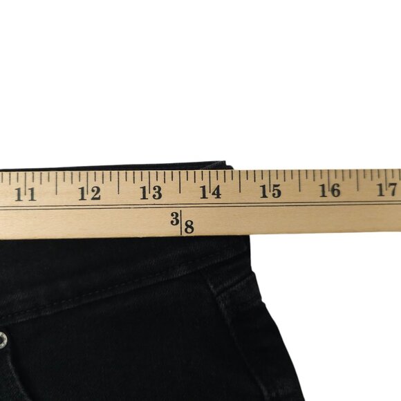 Levis 505 Straight Jeans Womens Size 27 Stretch Denim Mid Rise 5 Pocket Black - Picture 13 of 15